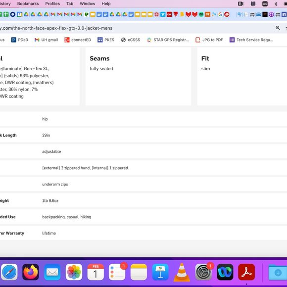 The North Face Men's Apex Flex GTX 3.0 Rain Jacket - Picture 5 of 9